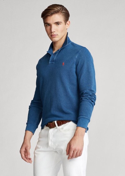 Polos Polo Ralph Lauren Hombre Azules - Custom Slim Mesh - FSEBV6342